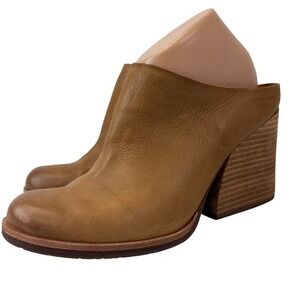 Kork-Ease Challis Mule Womens‎ 10 Brown Leather Chunky Heel Slip On Shoes